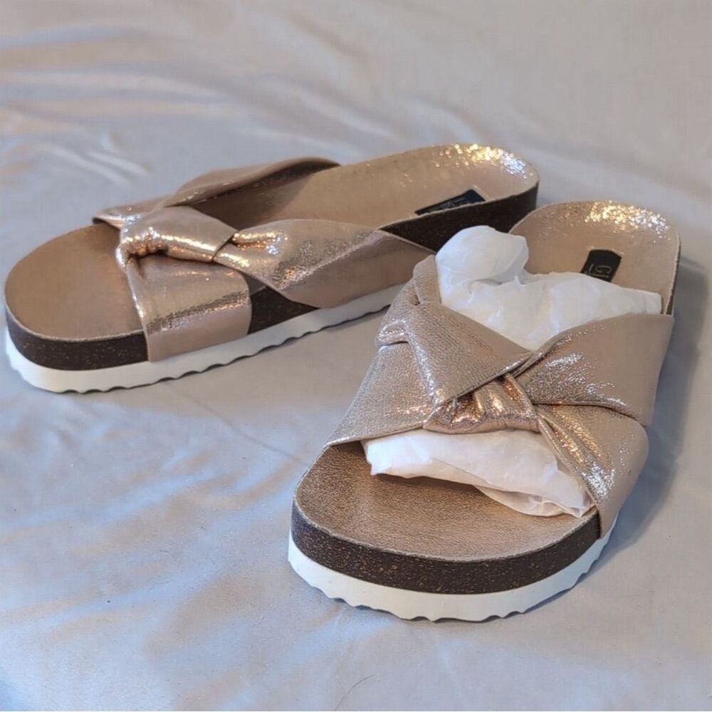 G.I.L.I. Women's Pearlia Slip-On Sandals Rose Gold Size 7.5 Casual